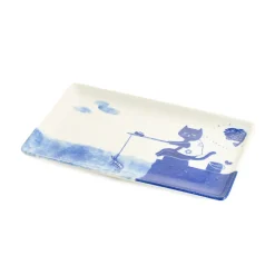 Fishing Cat Sushi Plate, 23.5cm