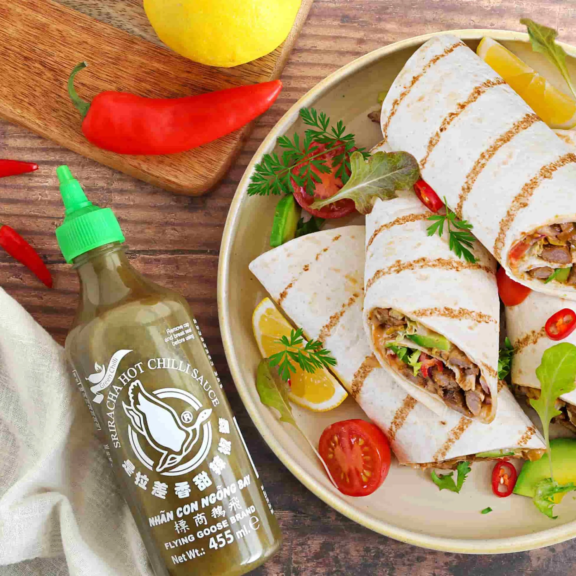 Flying Goose Green Sriracha, 455ml