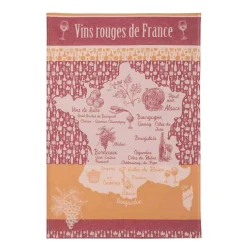 French Tea Towel - Vins Rouges de France