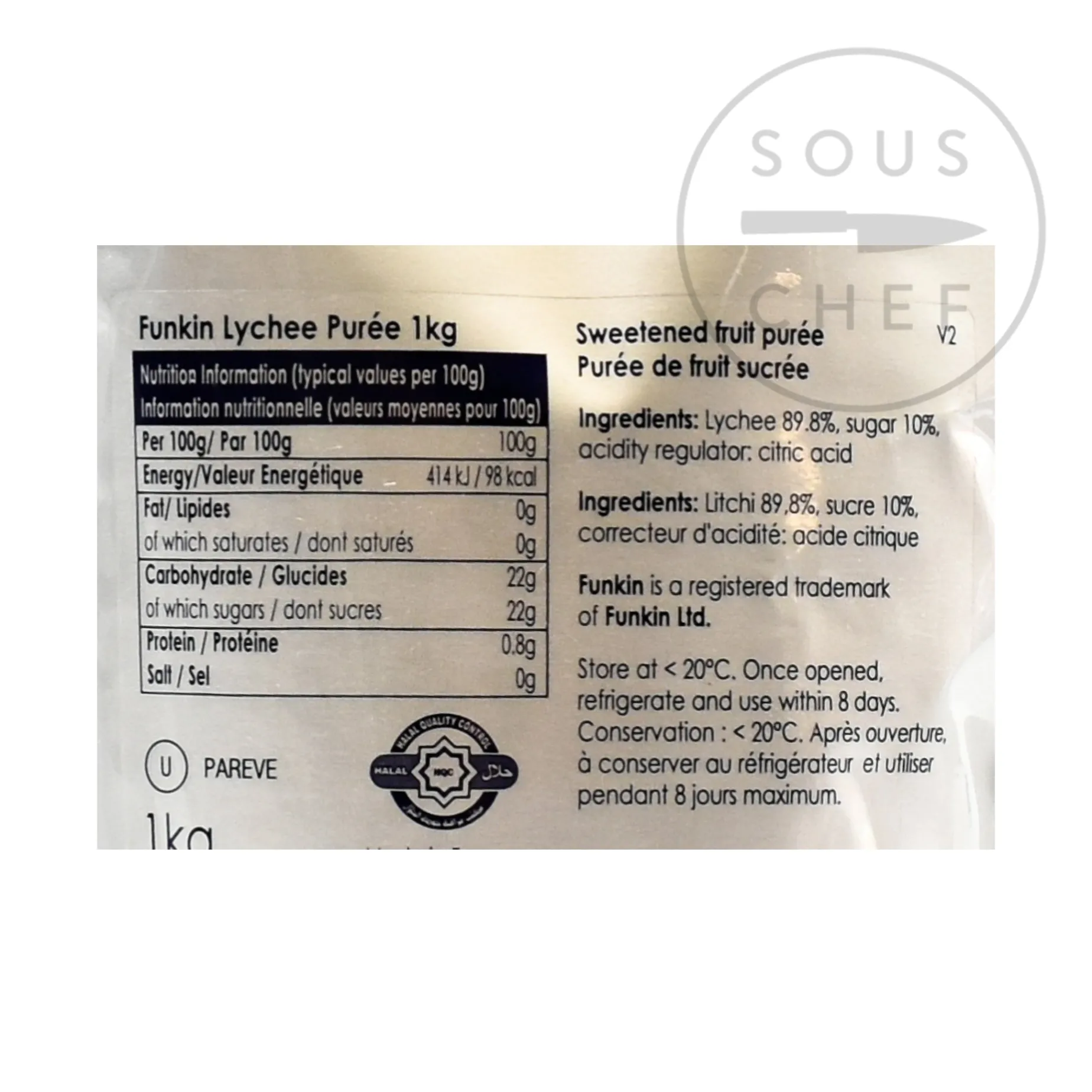 Funkin Lychee Puree, 1kg