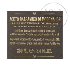 Giusti 4 Gold Medal Balsamic Vinegar 15 Year Aged, 250ml