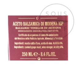 Giusti 3 Gold Medal Balsamic Vinegar 12 Year Aged, 250ml