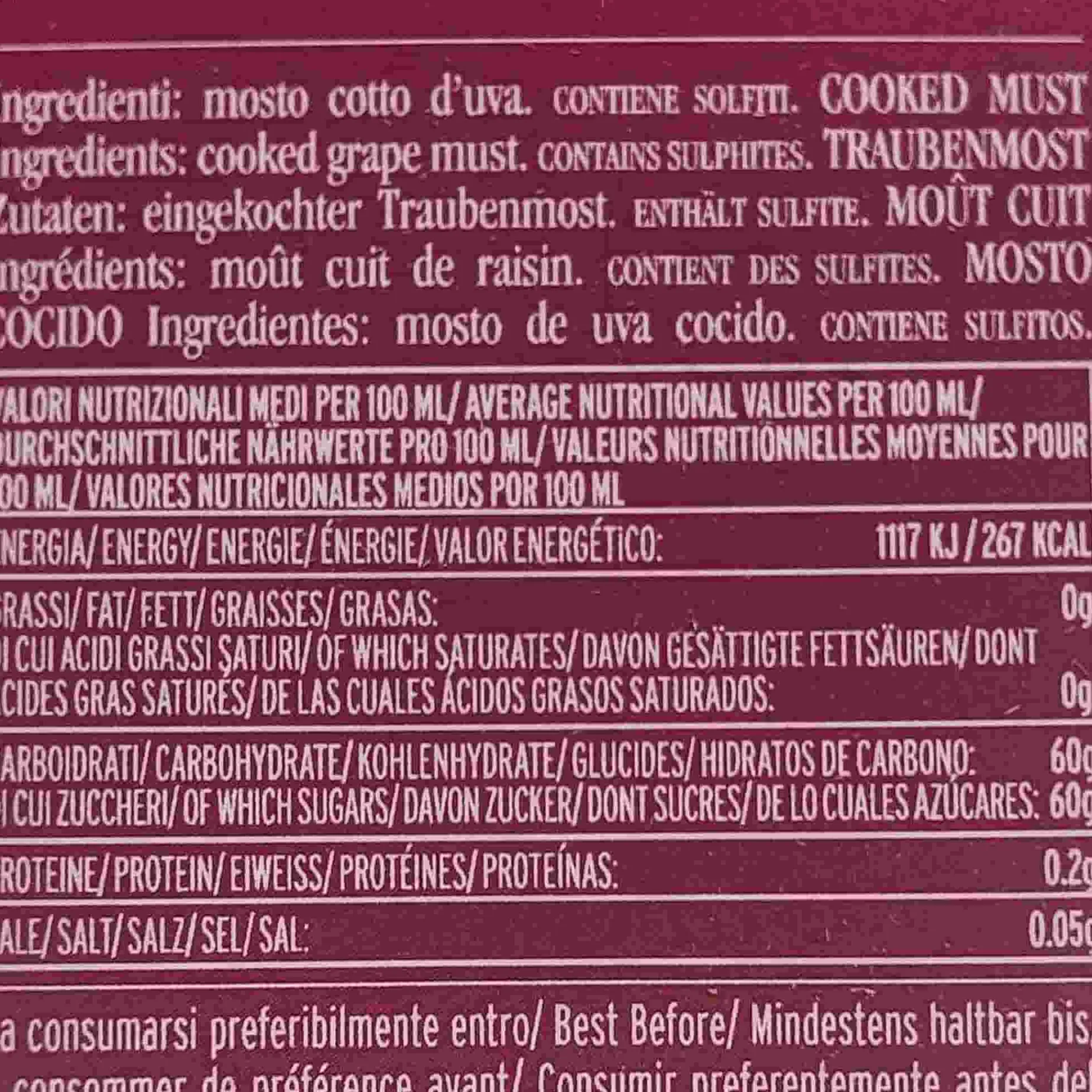 Giusti Saba Cooked Grape Must, 250ml