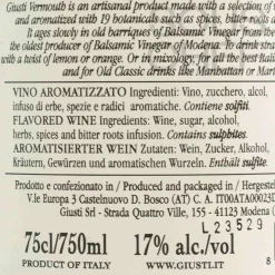 Giusti Vermouth 17%, 750ml