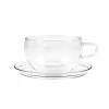 Glass Teacup & Saucer, 400ml