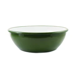 Green Marble Enamel Large Salad Bowl, 32cm