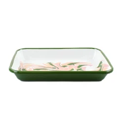 Green Marble Enamel Roasting & Serving Dish, 26cm