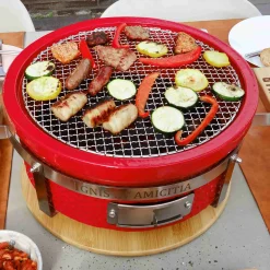 Grllr Tokyo Shichirin Tabletop BBQ, Red