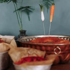 Handcarved Leek Design Cake and Vegetable Tester