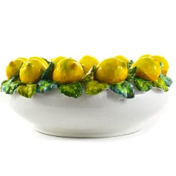 Handmade Tuscan Lemon Bowl, 35cm