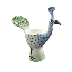 Hannah Turner Peacock Egg Cup, 14cm