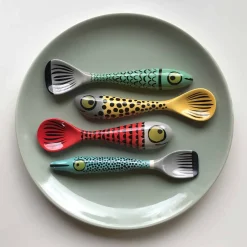 Hannah Turner Set of 4 Fish Spoons, 13cm