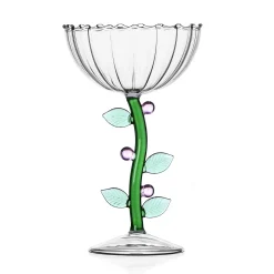 Ichendorf Milano Pink Flower Optical Coupe Glass, 240ml