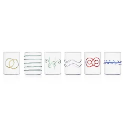 Ichendorf Milano Set of 6 Assorted Water Tumblers, Assorted Colours