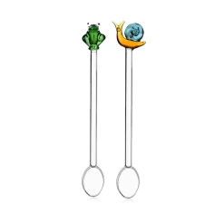 Ichendorf Milano Snail and Frog Set of 2 Stirring Spoons, 15cm