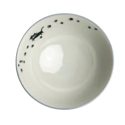 Japanese Cat with Footprints Rice Bowl, 14cm