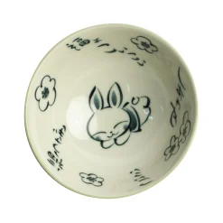 Japanese Kawaii Green Rabbit Rice Bowl, 14cm