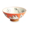 Japanese Kawaii Red Rabbit Rice Bowl, 14cm