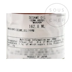 Japanese Maruhon Pure Sesame Oil, 162ml