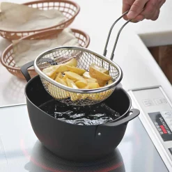 Japanese Stainless Steel Tempura Frying Basket, 18cm