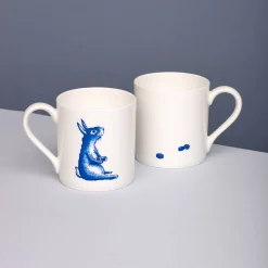 Jimbob Art Blue Rabbit with Macaroons Mug, 300ml