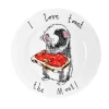 Jimbob Art I Love Toast The Most Side Plate, 20cm