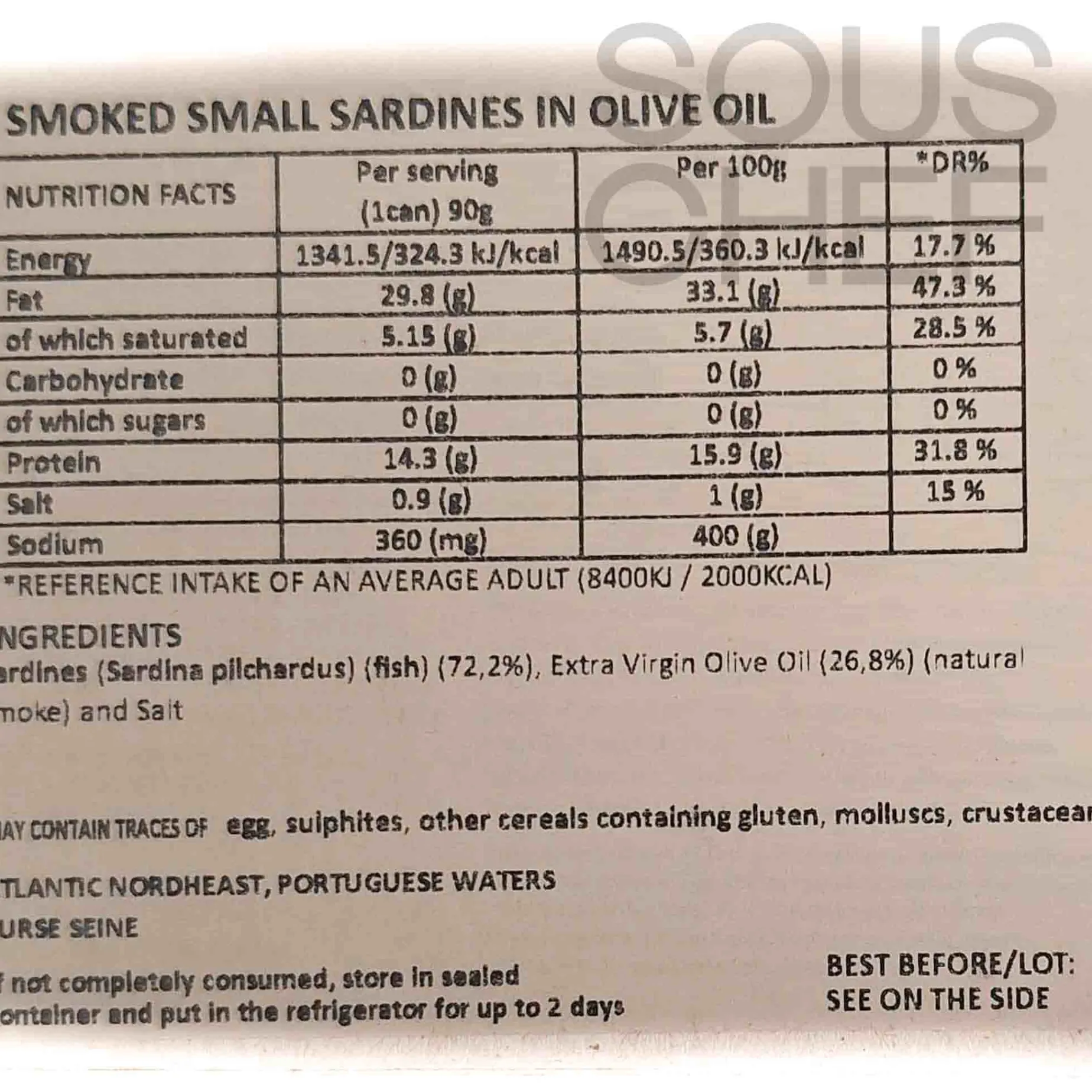 Jose Gourmet Small Smoked Sardines in Extra Virgin Olive Oil, 90g