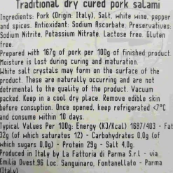 La Fattoria Di Parma Traditional Fioretto Salami, 340g
