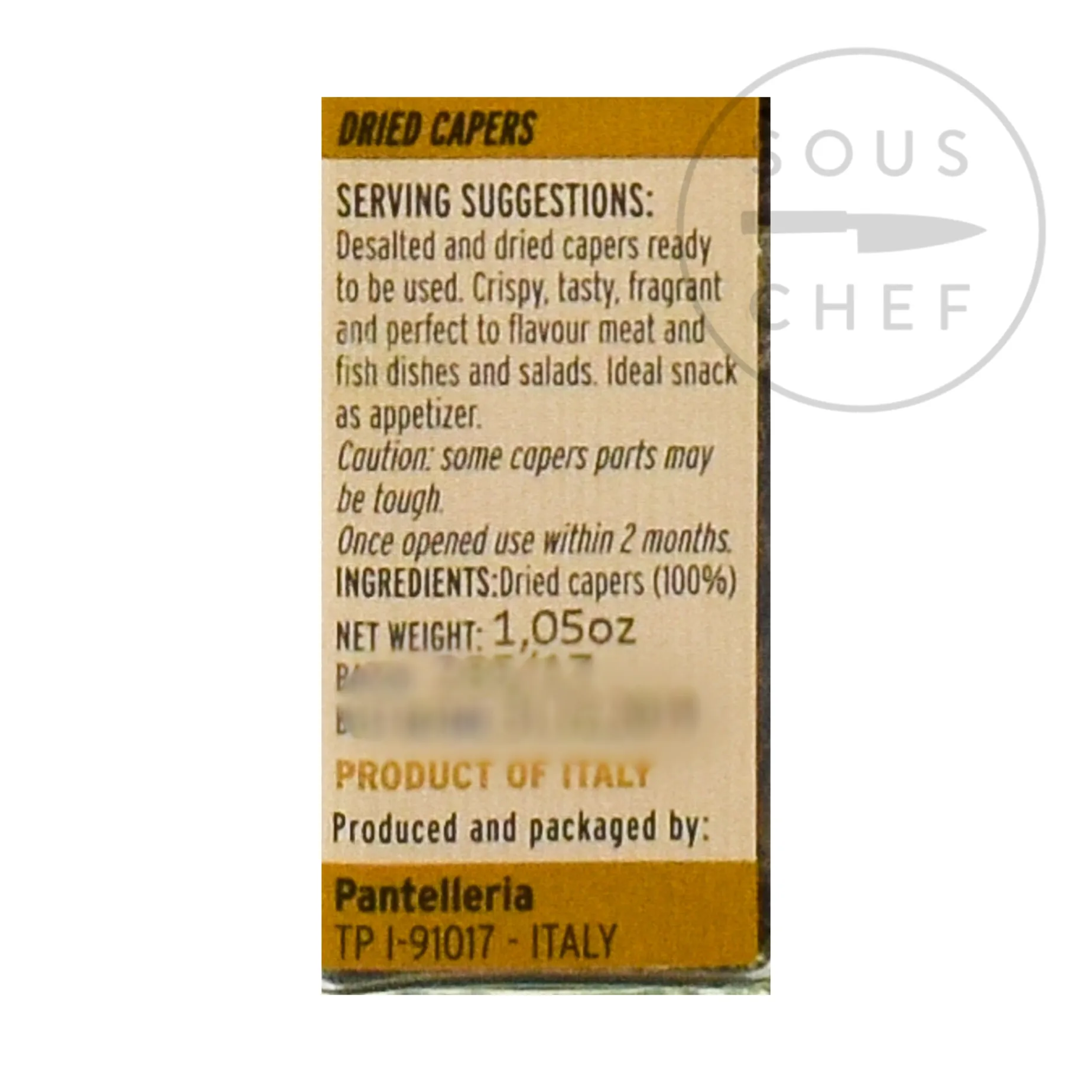 La Nicchia Crunchy Capers, 30g