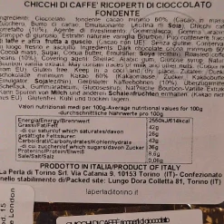 La Perla di Torino Dark Chocolate Coated Coffee Beans, 120g