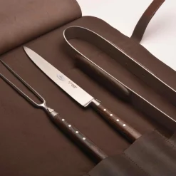 Laguiole en Aubrac BBQ Set with Leather Roll