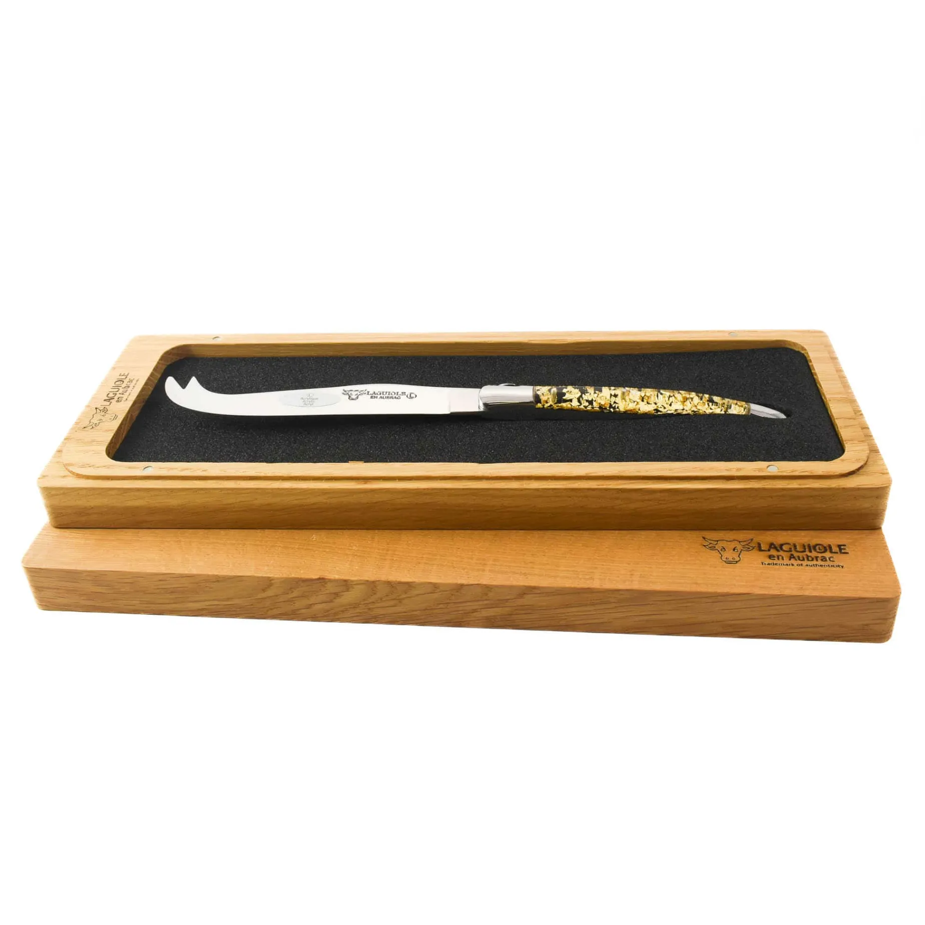 Laguiole en Aubrac Soft Cheese Knife, Gold Foil