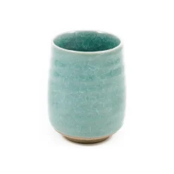 Large Duck Egg Blue Glaze Tea Cup