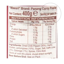 Mae Sri Thai Panang Curry Paste, 400g
