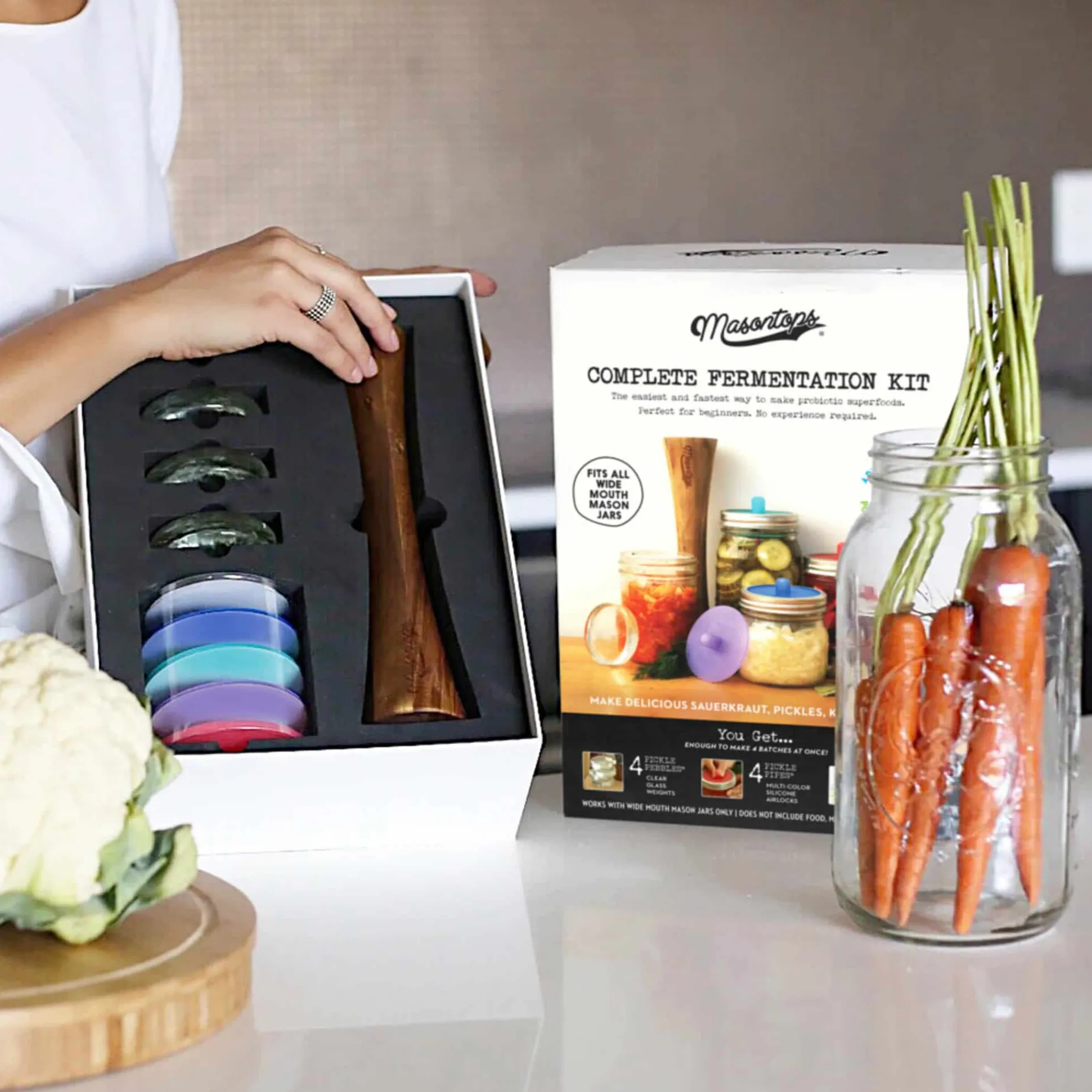 Masontops Complete At Home Wide Mouth Fermentation Kit