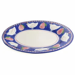 Materia Gallina Blue Oval Serving Dish