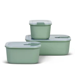 Mepal 3 Piece Easyclip Storage Box Set, Nordic Sage