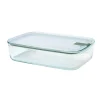 Mepal Easyclip Glass Food Storage Box, 2250ml, Nordic Sage