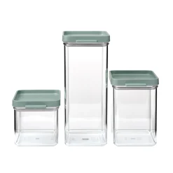 Mepal Omnia 3 Piece Set Food Storage Box, Nordic Sage