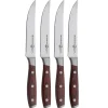 Messermeister Avanta Pakkawood 4 Piece Steak Knife Set, Brown