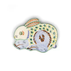 Mexican Hand Painted Rabbit Large Plate, 26.5cm