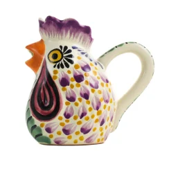 Mexican Hand Painted Rooster Milk Jug