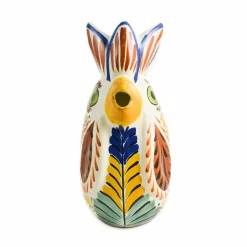 Mexican Hand Painted Yellow Rooster Pitcher