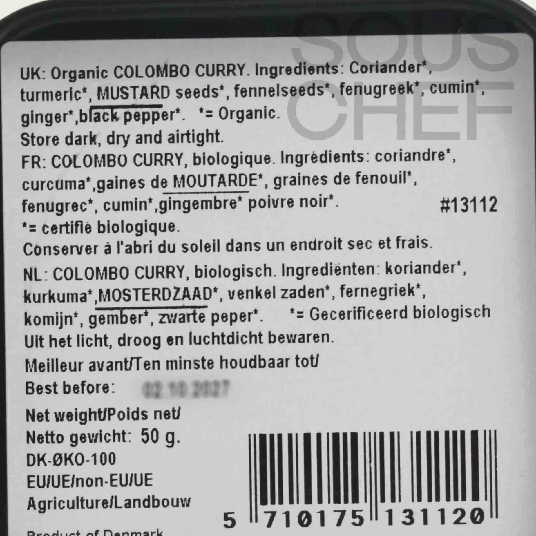 Mill & Mortar Organic Colombo Curry, 50g