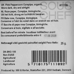 Mill & Mortar Organic Curepipe Pink Peppercorn, 25g