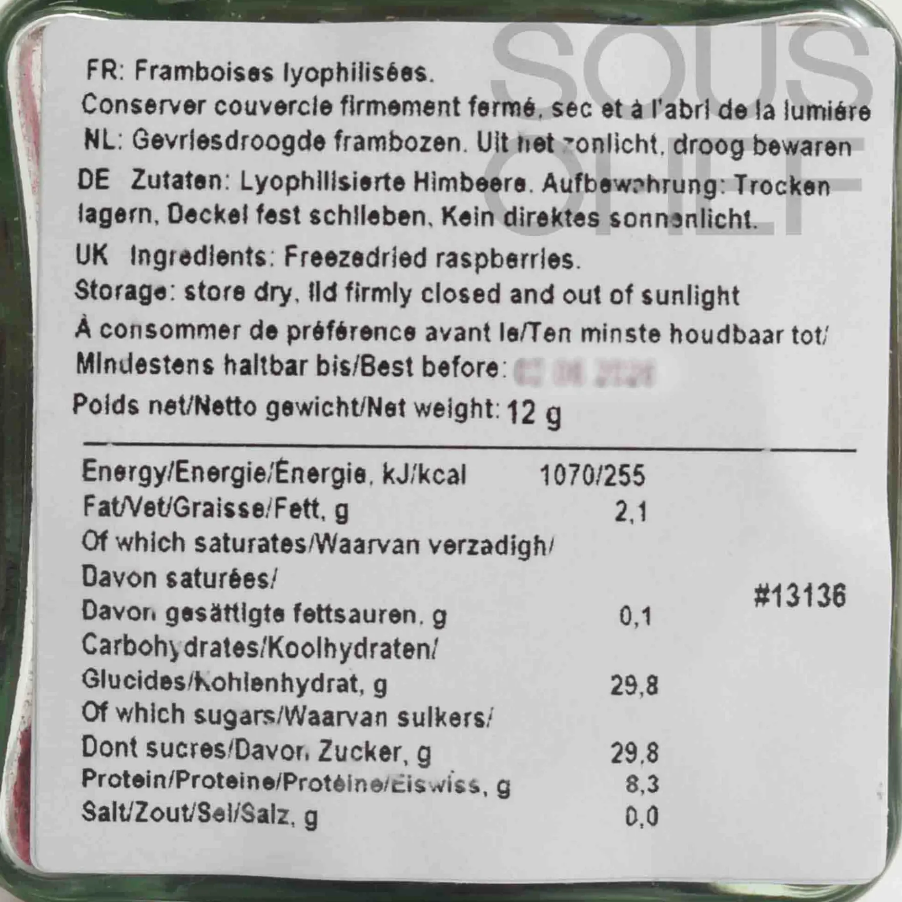 Mill & Mortar Raspberry Pieces, 12g