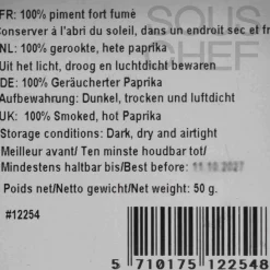 Mill & Mortar Smoked Hot Paprika, 50g