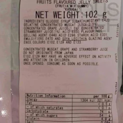 Mixed Fruit Gummies, 102g