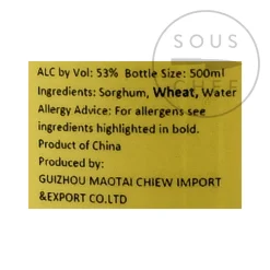 MouTai Chun 1998 Baijiu 53%, 500ml