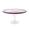 Murano Glass Amethyst Cake Stand, 25cm